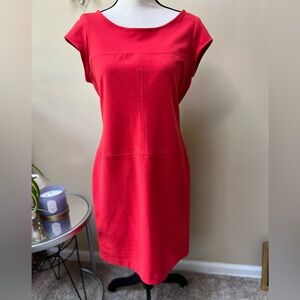 Banana Republic Red Sheath Dress with Dolman Cap Sleeves
